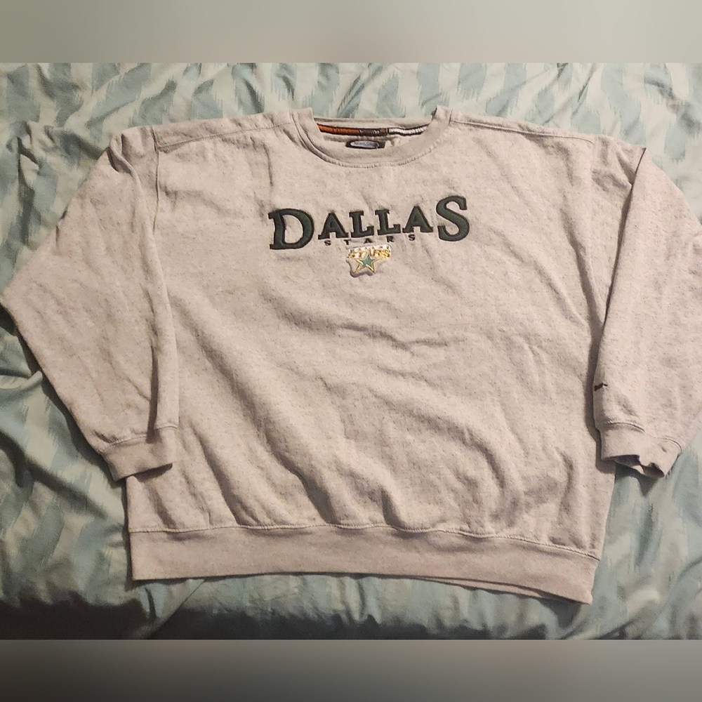Vintage NHL Dallas Stars The Coolest‎ Game Gray Sweatshirt Men's Size 2XL